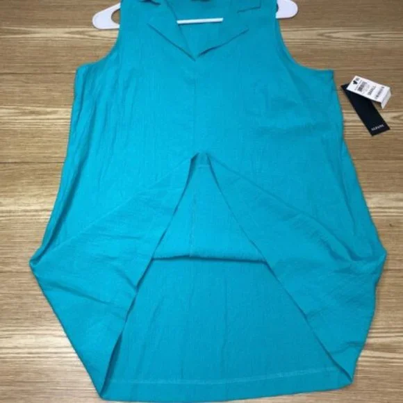 Alfani Womens Blouse V-Neck Size S Collared Sleeveless Breathable Top NWT - Picture 4 of 15